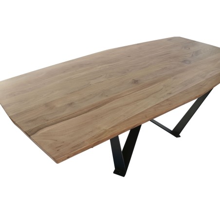 Tavolo da Pranzo Home ESPRIT Metallo Legno di acacia 220 x 100 x 76 cm
