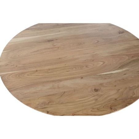 Esstisch Home ESPRIT Metall Akazienholz 130 x 130 x 76 cm