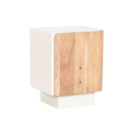 Comodino Home ESPRIT Bianco Naturale 40 x 35 x 50 cm