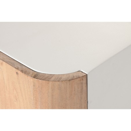 Comodino Home ESPRIT Bianco Naturale 40 x 35 x 50 cm