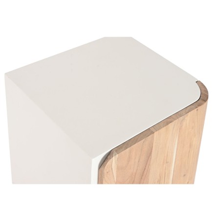 Comodino Home ESPRIT Bianco Naturale 40 x 35 x 50 cm