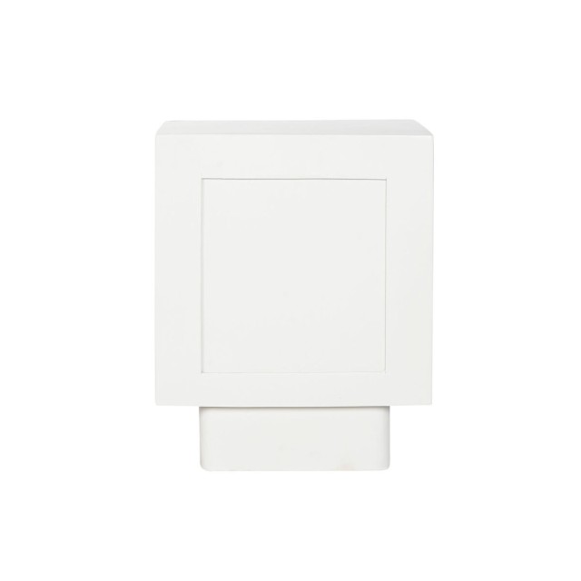 Mesita de Noche Home ESPRIT Blanco Natural 40 x 35 x 50 cm