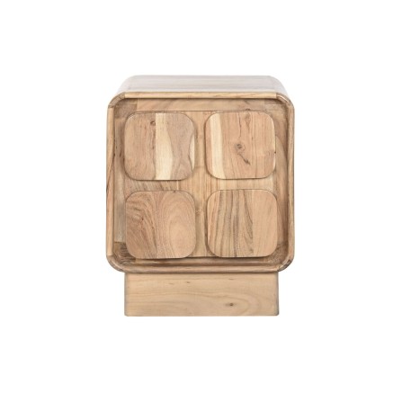 Mesita de Noche Home ESPRIT Natural 40 x 40 x 50 cm 2