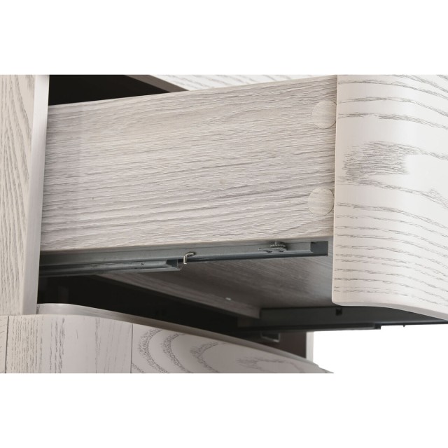 Mesita de Noche Home ESPRIT Gris claro 53 x 42 x 56,2 cm