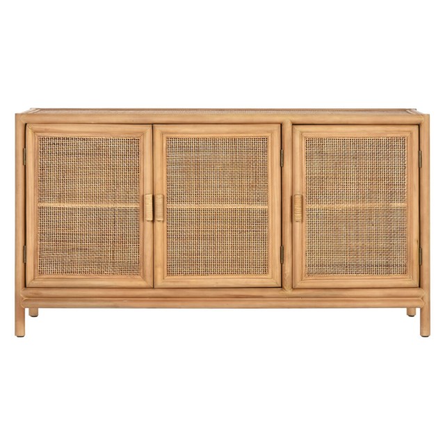Anrichte Home ESPRIT Hellbraun Rattan Tanne 120 x 40 x 65 cm