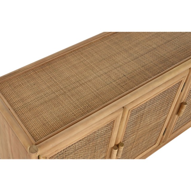 Credenza Home ESPRIT Marrone Chiaro Rattan Abete 120 x 40 x 65 cm