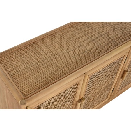 Credenza Home ESPRIT Marrone Chiaro Rattan Abete 120 x 40 x 65 cm