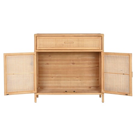 Sideboard Home ESPRIT Light brown Rattan Fir 100 x 40 x 100 cm