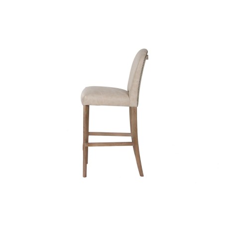 Tabouret Home ESPRIT Blanc Cuir