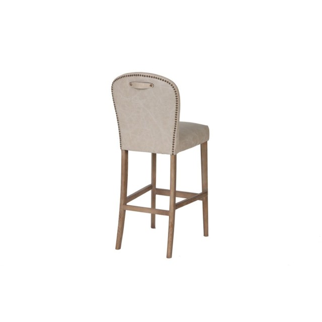 Tabouret Home ESPRIT Blanc Cuir