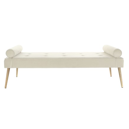 Divan Home ESPRIT Crème Métal 184 x 76 x 62 cm