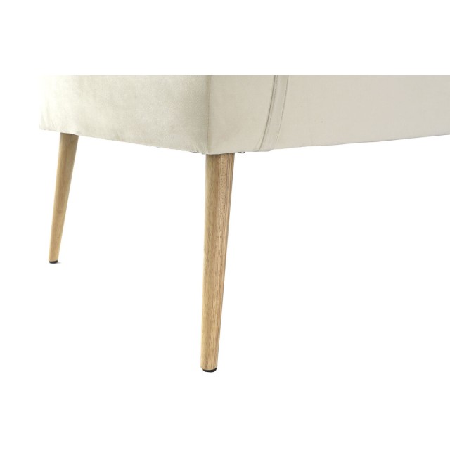 Divano Home ESPRIT Crema Metallo 184 x 76 x 62 cm