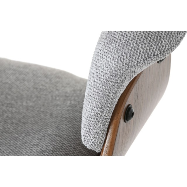 Esszimmerstuhl Home ESPRIT Braun Grau Polyester Nussbaumholz Polyureth