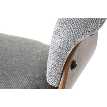 Chaise de Salle à Manger Home ESPRIT Marron Gris Polyester Noyer Poly