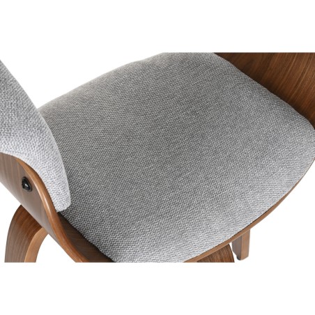 Esszimmerstuhl Home ESPRIT Braun Grau Polyester Nussbaumholz Polyureth