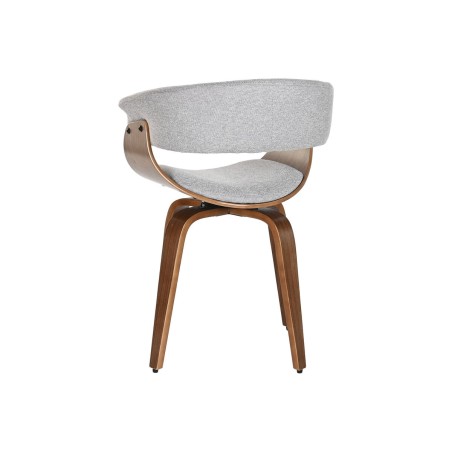 Chaise de Salle à Manger Home ESPRIT Marron Gris Polyester Noyer Poly