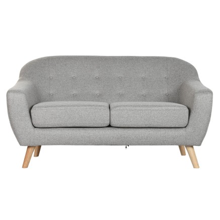 Divano Home ESPRIT Grigio Crema Naturale Scandi 146 x 84 x 82 cm