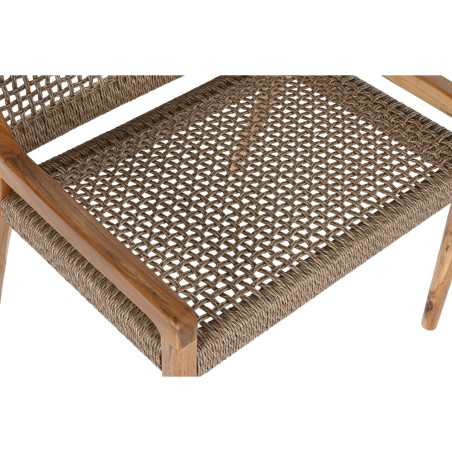 Poltrona Home ESPRIT Marrone Teca Fibra sintetica 65 X 62 X 72 CM