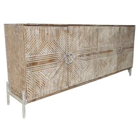 Anrichte Home ESPRIT Weiß Mango-Holz 180 x 40 x 80 cm