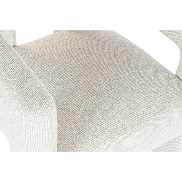 Poltrona Home ESPRIT Bianco Poliestere Legno 67 X 61,5 X 67,5 CM