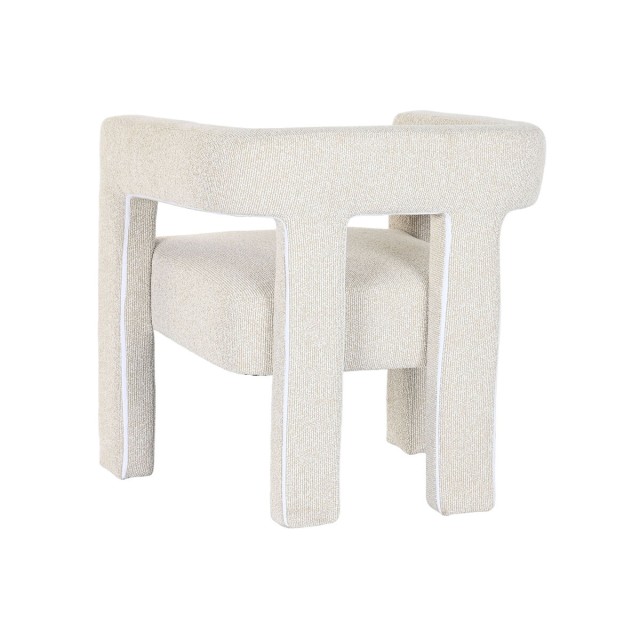 Armchair Home ESPRIT White Polyester Wood 67 X 61,5 X 67,5 CM