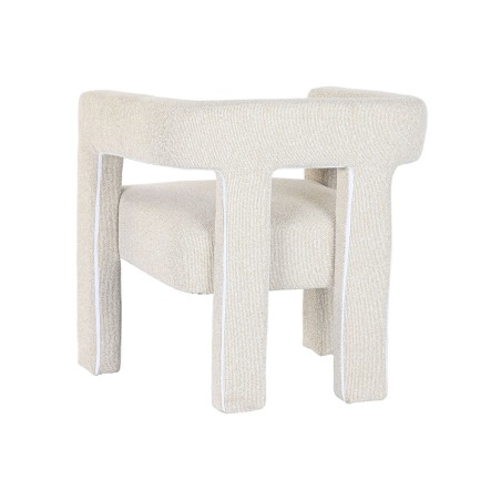 Armchair Home ESPRIT White Polyester Wood 67 X 61,5 X 67,5 CM