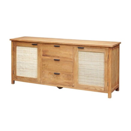 Buffet Home ESPRIT Rotin bois de teck 180 x 50 x 85 cm